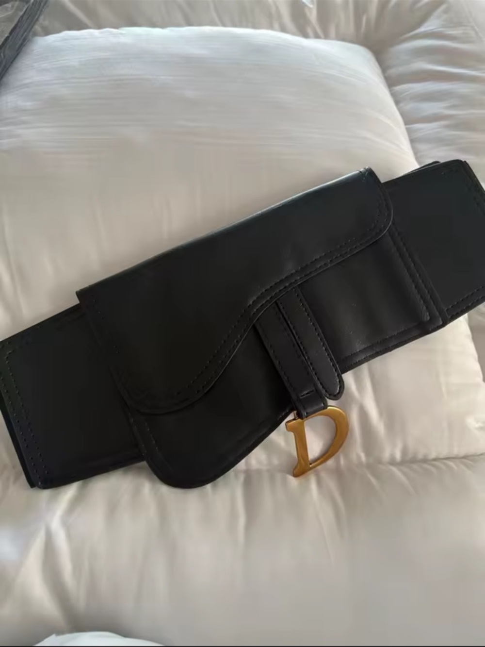 Waist belt logo D stretchy gold and black - Picture 7 of 16